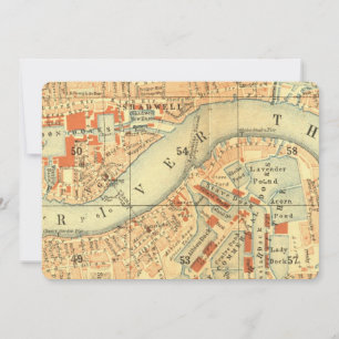 London Thames Vintage Karte