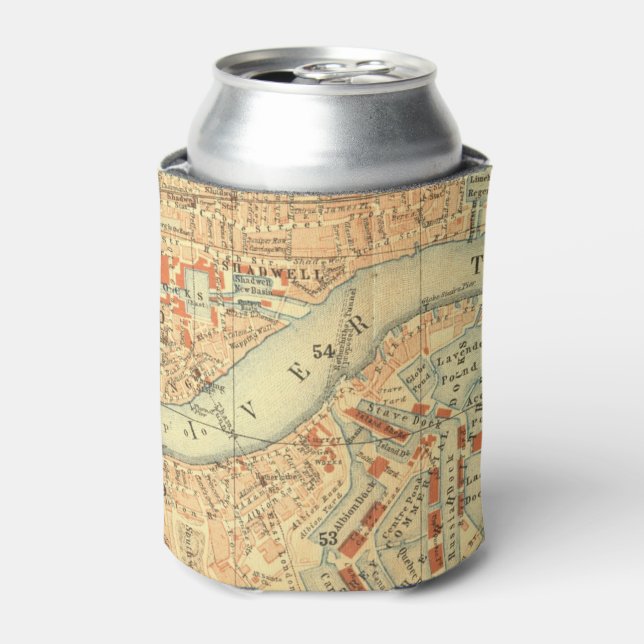 London Thames Vintage Karte Dosenkühler (Kanne Vorderseite)