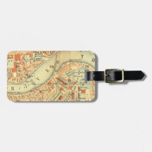 London Thames Vintage Karte Gepäckanhänger
