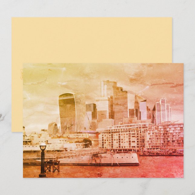 London - The City Feiertagskarte (Vorne/Hinten)