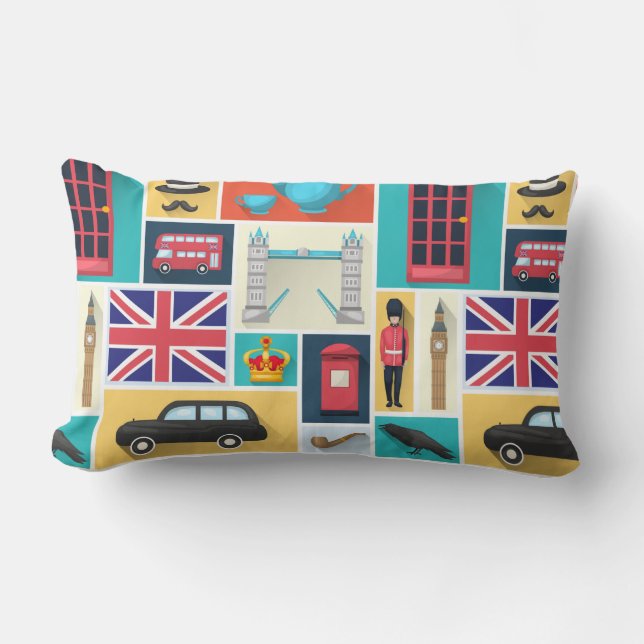 London Themed Lendenkissen (Vorderseite)