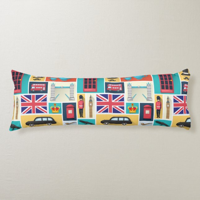 London Themed Seitenschläferkissen (Vorderseite)