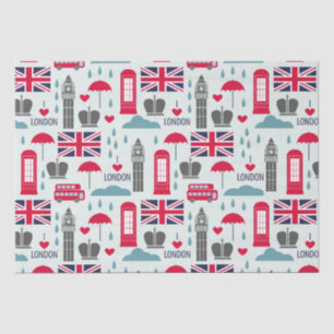 London Themed Tissue Paper Seidenpapier