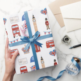 London Themed Wrapping Paper | London Themed Gift Geschenkpapier