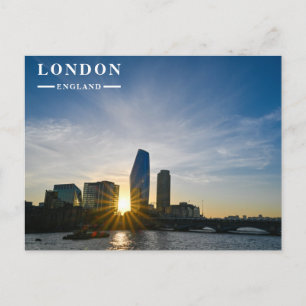 London Themse Sonnenuntergang  Feiertagspostkarte