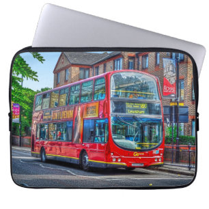 London to Lewisham Red Double decker Bus UK Laptopschutzhülle