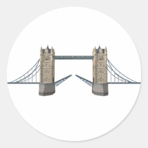 London Tower Bridge: 3D-Modell: Runder Aufkleber