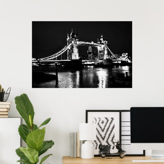 London, Tower Bridge bei Nachtplakat Poster