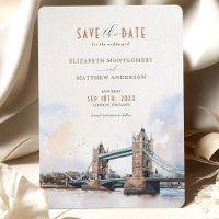 London Tower Bridge Big Ben Save the Date