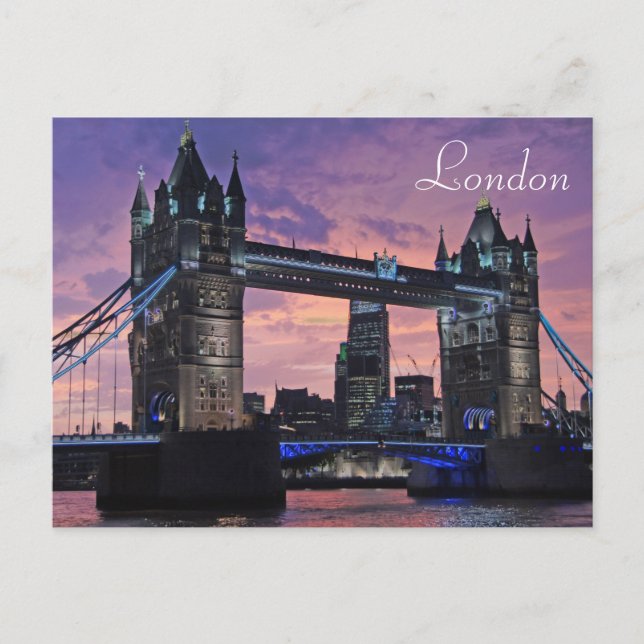 London Tower Bridge British Travel Postkarte (Vorderseite)