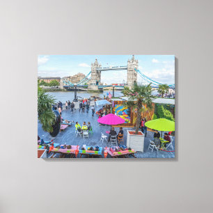 London Tower Bridge im Sommer Leinwand drucken