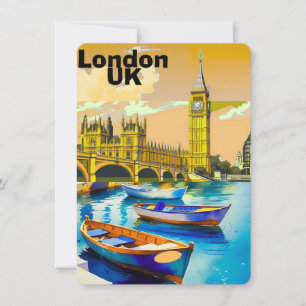 London Tower Bridge Leere Aquarellmalerei Post Dankeskarte