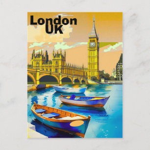 London Tower Bridge Leere Aquarellmalerei Post Postkarte