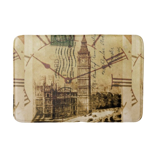 London Tower Bridge Uhrturm Big ben Badematte (Vorderseite)