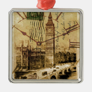London Tower Bridge Uhrturm Big ben Ornament Aus Metall