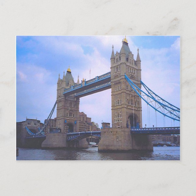 London, Tower Bridge und Themse Postkarte (Vorderseite)