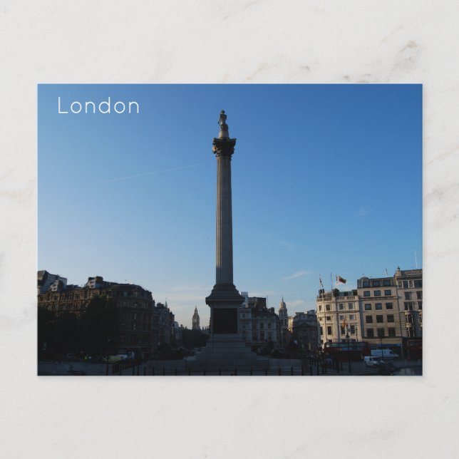 London - Trafalgar Square Feiertagspostkarte (Vorderseite)