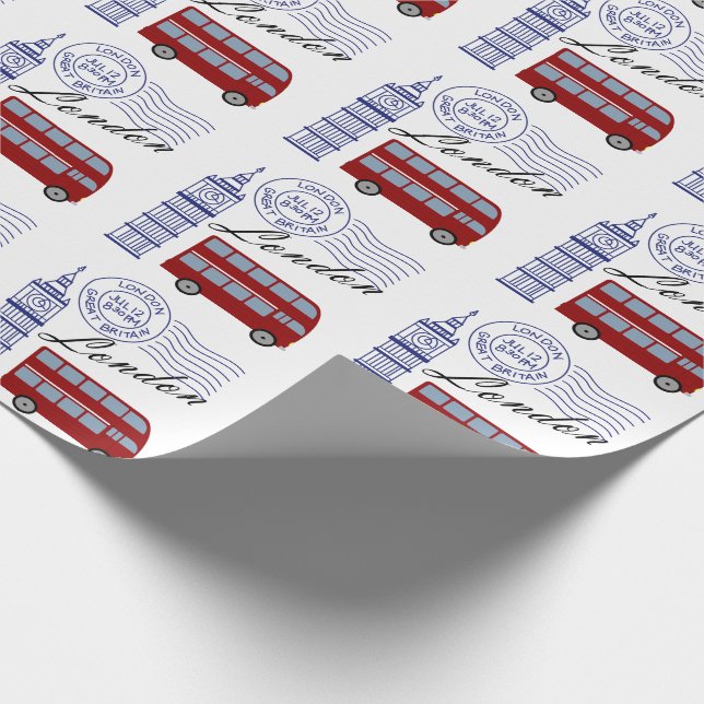 London Travel Geschenkpapier (Ecke)