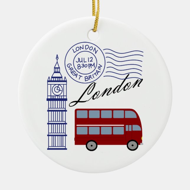 London Travel Keramik Ornament (Vorne)