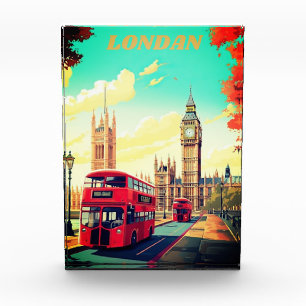 London Travel Postcard Art, London Travel Art, Eng Fotoblock