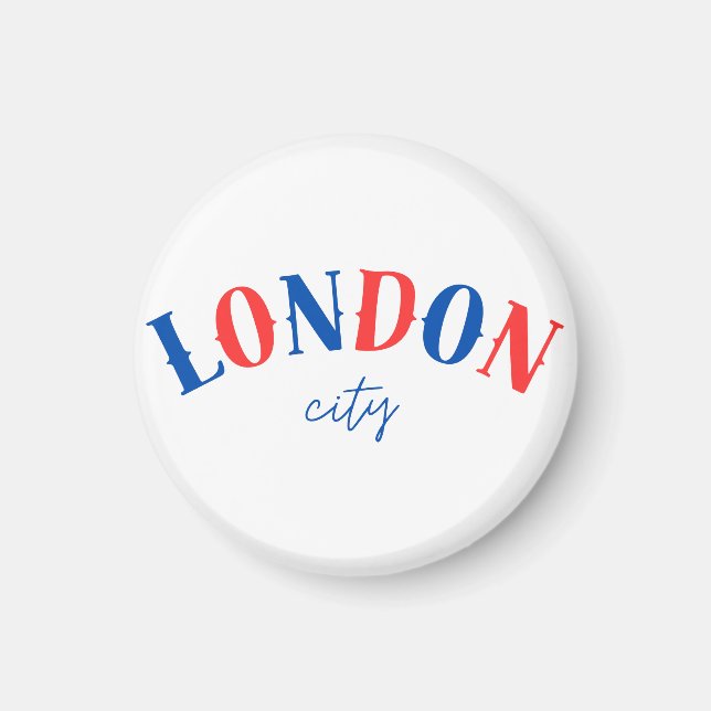 London Typografie Schild 1 Magnet (Vorne)
