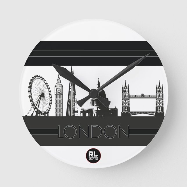 London-Uhr Runde Wanduhr (Vorderseite)