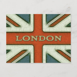 London UK Flagge Postkarte