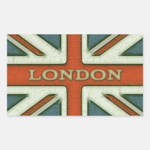 London UK Flagge Rechteckiger Aufkleber