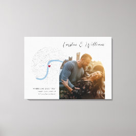 London UK Map Wedding Verlobung Foto Gift Leinwanddruck