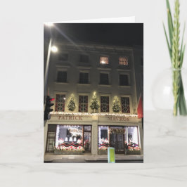 London UK Night Fotografy Christmas Fulham Road Karte