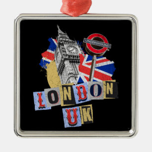 London UK Retro-Design Ornament Aus Metall