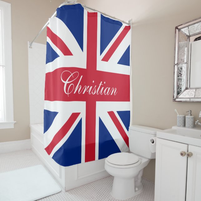 London UK United Kingdom Jack Personalisiert Duschvorhang (Beispiel)