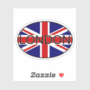 London United Kingdom City Country Code Oval Aufkleber