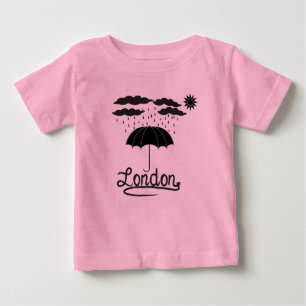 London   unter einem Regenschirm Baby T-shirt