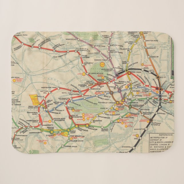 London-Untergrund-Eisenbahn-Karte Sherpadecke (Vorderseite (Horizontal))
