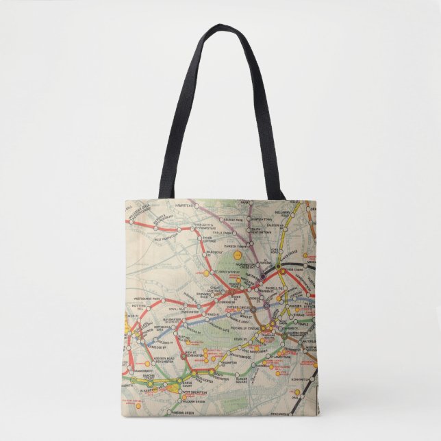 London-Untergrund-Eisenbahn-Karte Tasche (Vorderseite)
