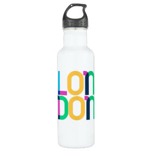 London Vereinigtes Königreich Pop Art Letters Edelstahlflasche