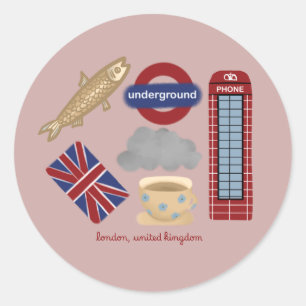 London, Vereinigtes Königreich Runder Aufkleber