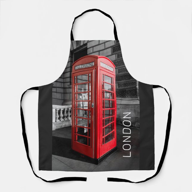 London Vintag Phone Box UK Retro Telefon Schürze (Vorderseite)