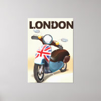 London Vintag Scooter Gewerkschaft Jack Reiseplaka