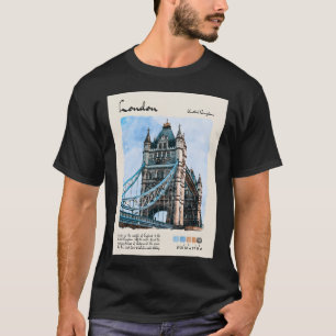 London Vintag Watercolor Travel T-Shirt