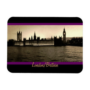 London, Vintag Westminster + Big Ben Clock /Briten Magnet