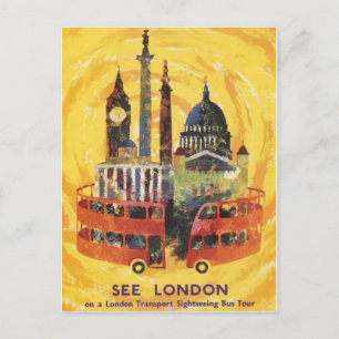 london vintage postkarte