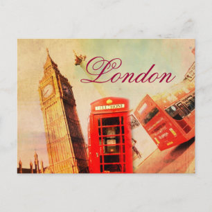 London Vintage Postkarte
