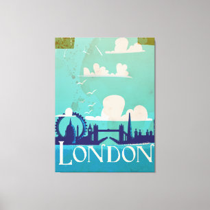 London Vintage-Reiseposter Leinwanddruck