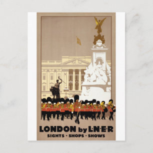 London Vintage Travel Poster - Wiederherstellung Postkarte