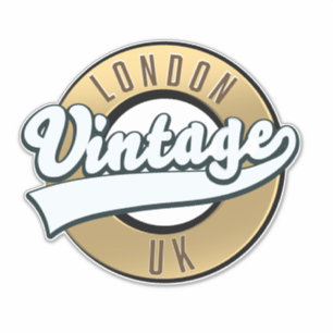 London Vintage UK Retro-Logo. Aufkleber