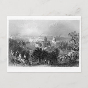 London vom Greenwich Park 1840 Postkarte