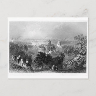 London vom Greenwich Park 1840 Postkarte