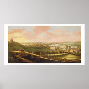 London von Greenwich-Hügel, c.1680 (Öl auf Poster